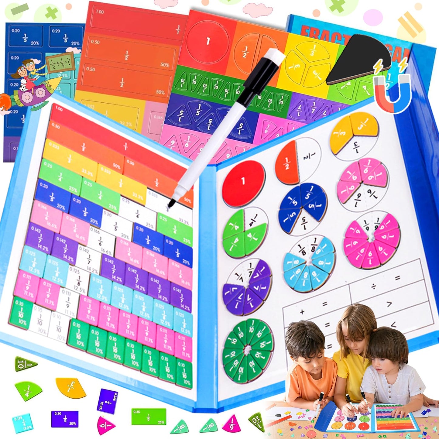 Montessori Magnetic Fraction Set